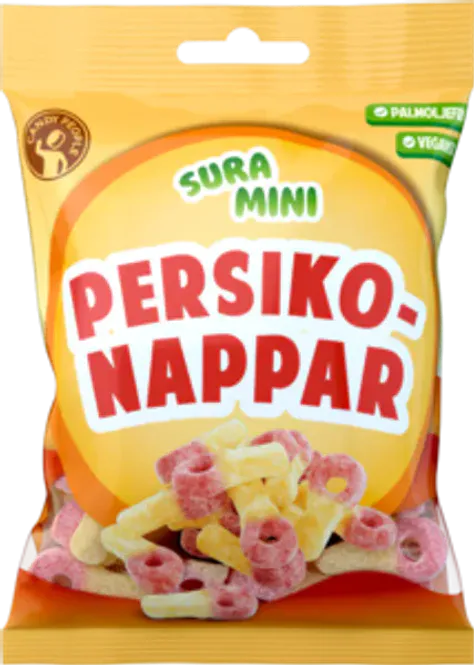 Hovedbilde Sura Mini Persikonappar 70g