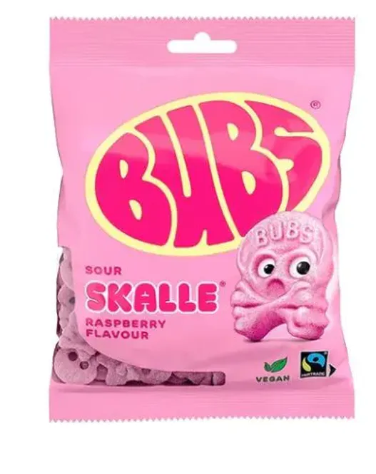 Hovedbilde Bubs Skalle Sour Raspberry 90g
